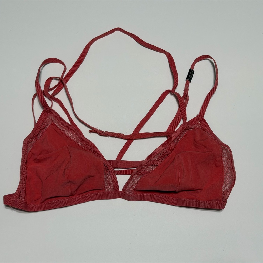 Victoria's Secret Red Strappy Triangle Bralette